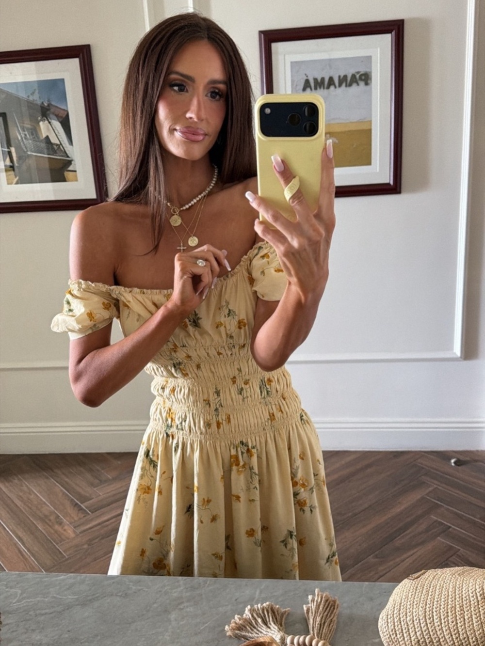 Riva Shirred Midi Dress